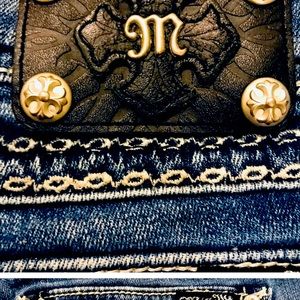 Miss Me Embroidered Pocket Bootcut Jeans.
